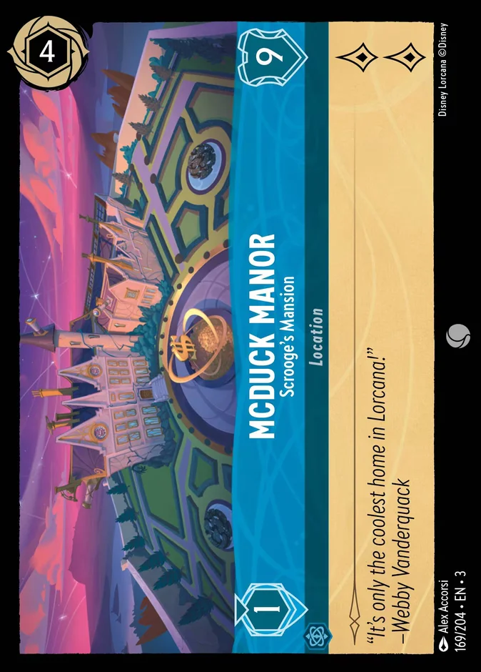 McDuck Manor - Scrooge's Mansion 「3-169」「EN」