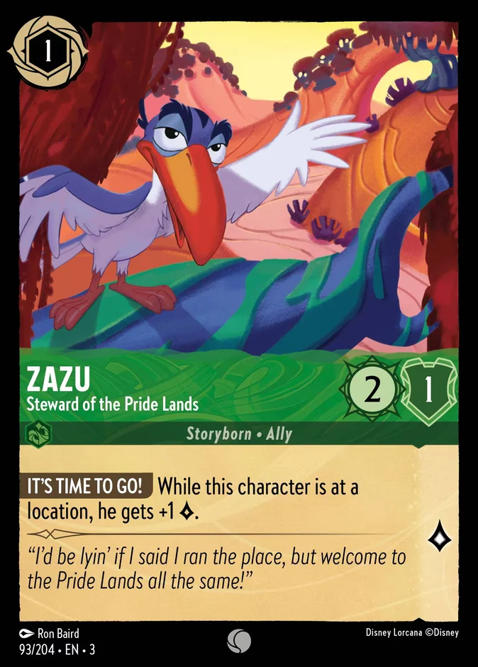 Zazu - Steward of the Pride Lands 「3-93」「EN」