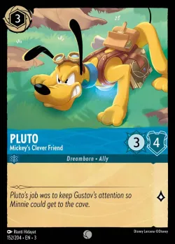 Pluto - Mickey's Clever Friend #152 · Disney Lorcana