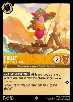 Piglet - Pooh Pirate Captain #16 · Disney Lorcana