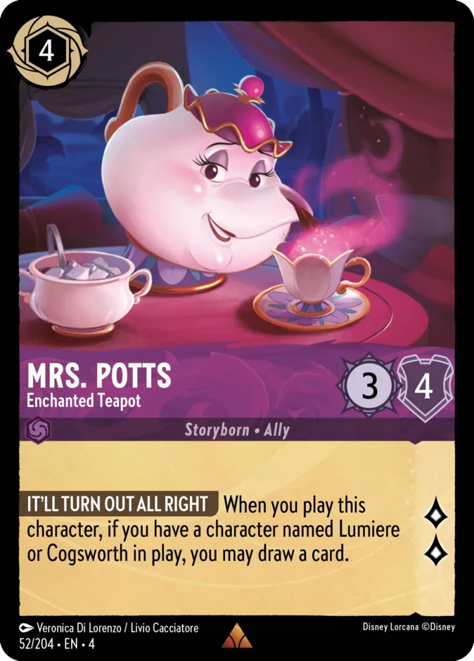 Mrs. Potts - Enchanted Teapot 「4-52」「EN」