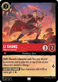 Li Shang - Valorous General #112 · Disney Lorcana