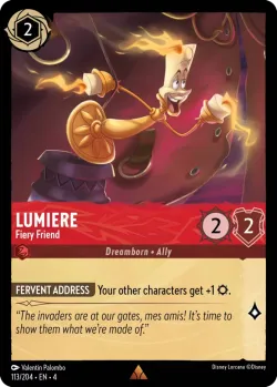 Lumiere - Fiery Friend #113 · Disney Lorcana