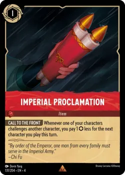 Imperial Proclamation #131 · Disney Lorcana