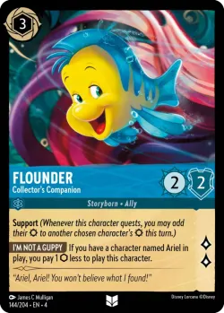 Flounder - Collector’s Companion #144 · Disney Lorcana
