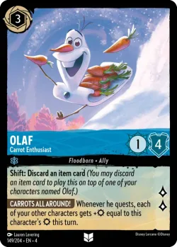 Olaf - Carrot Enthusiast #149 · Disney Lorcana