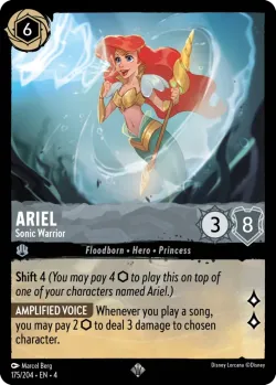 Ariel - Sonic Warrior #175 · Disney Lorcana