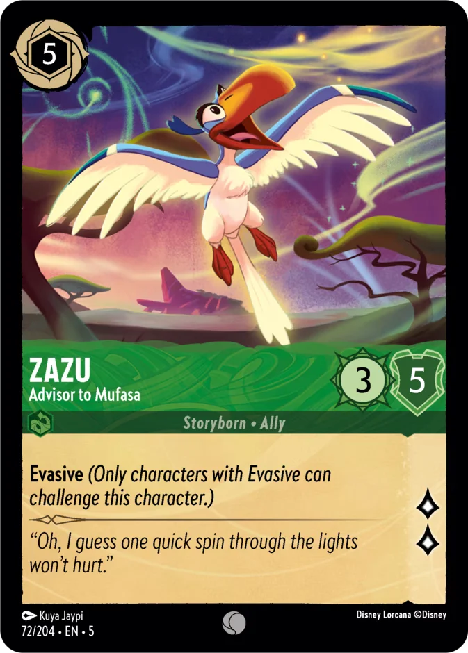 Zazu - Advisor to Mufasa 「5-72」「EN」