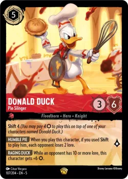 Donald Duck - Pie Slinger #107 · Disney Lorcana
