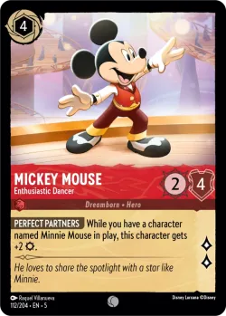 Mickey Mouse - Enthusiastic Dancer #112 · Disney Lorcana