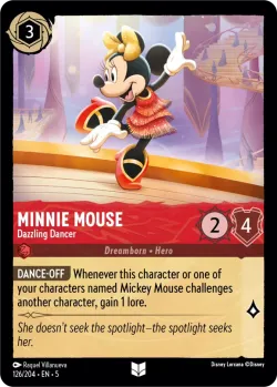 Minnie Mouse - Dazzling Dancer #126 · Disney Lorcana