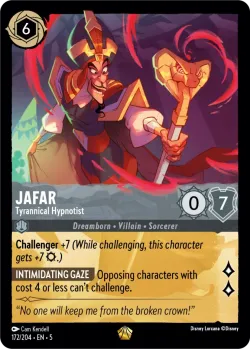Jafar - Tyrannical Hypnotist #172 · Disney Lorcana