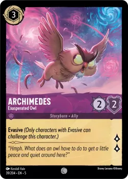 Archimedes - Exasperated Owl #39 · Disney Lorcana