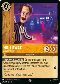 Mr. Litwak - Arcade Owner #24 · Disney Lorcana