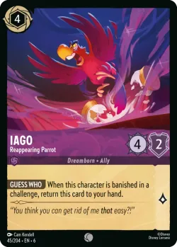 Iago - Reappearing Parrot #45 · Disney Lorcana