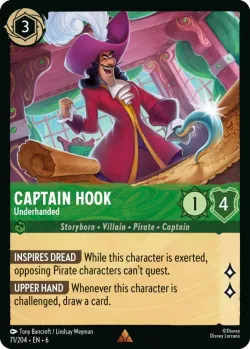 Captain Hook - Underhanded #71 · Disney Lorcana