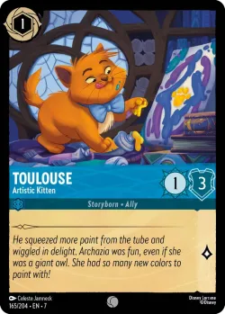 Toulouse - Artistic Kitten #165 · Disney Lorcana