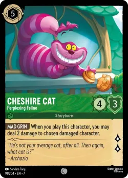 Cheshire Cat - Perplexing Feline #91 · Disney Lorcana