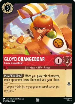 Gloyd Orangeboar - Fierce Competitor #121 · Disney Lorcana