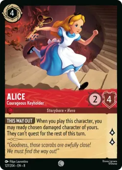 Alice - Courageous Keyholder #127 · Disney Lorcana