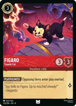 Figaro - Tuxedo Cat #133 · Disney Lorcana