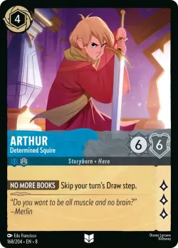 Arthur - Determined Squire #168 · Disney Lorcana