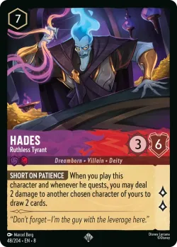 Hades - Ruthless Tyrant #48 · Disney Lorcana