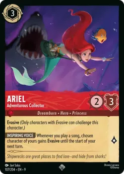 Ariel - Adventurous Collector #107 · Disney Lorcana