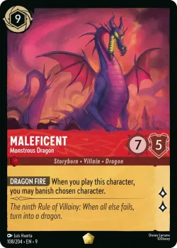 Maleficent - Monstrous Dragon #108 · Disney Lorcana