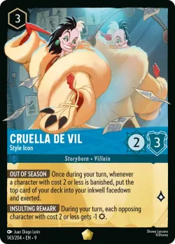 Cruella De Vil - Style Icon #143 · Disney Lorcana