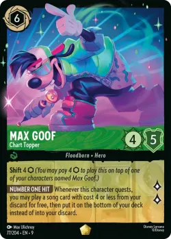 Max Goof - Chart Topper #77 · Disney Lorcana