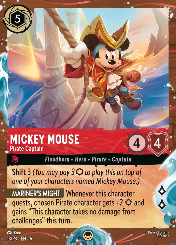 Mickey Mouse - Pirate Captain 「P3-13」「EN」
