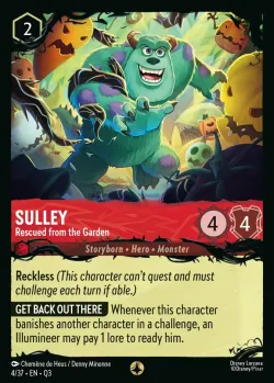 Sulley - Rescued from the Garden #4 · Disney Lorcana