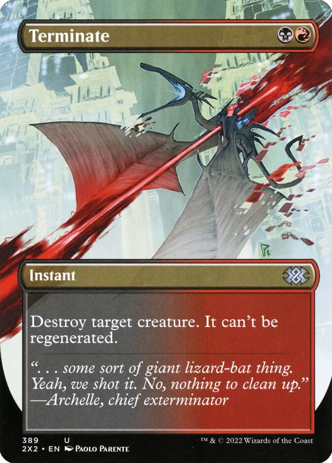 Terminate 「2X2/389」「EN」