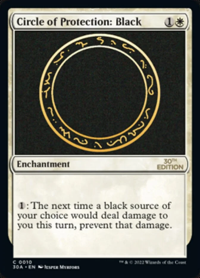 Circle of Protection: Black 「30A/10」「EN」