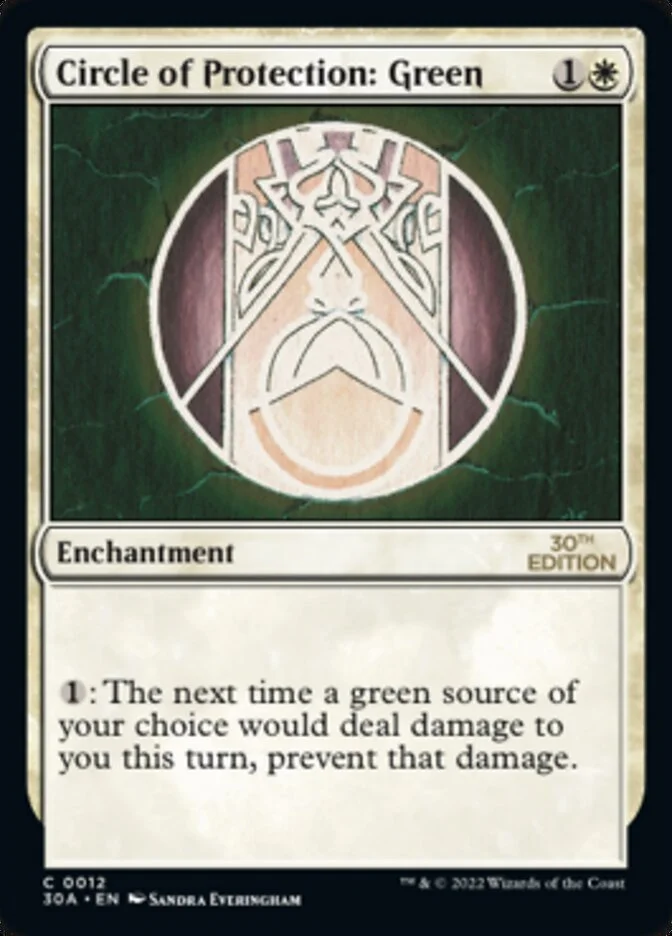 Circle of Protection: Green 「30A/12」「EN」