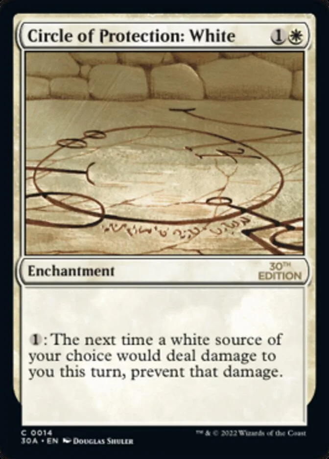 Circle of Protection: White 「30A/14」「EN」