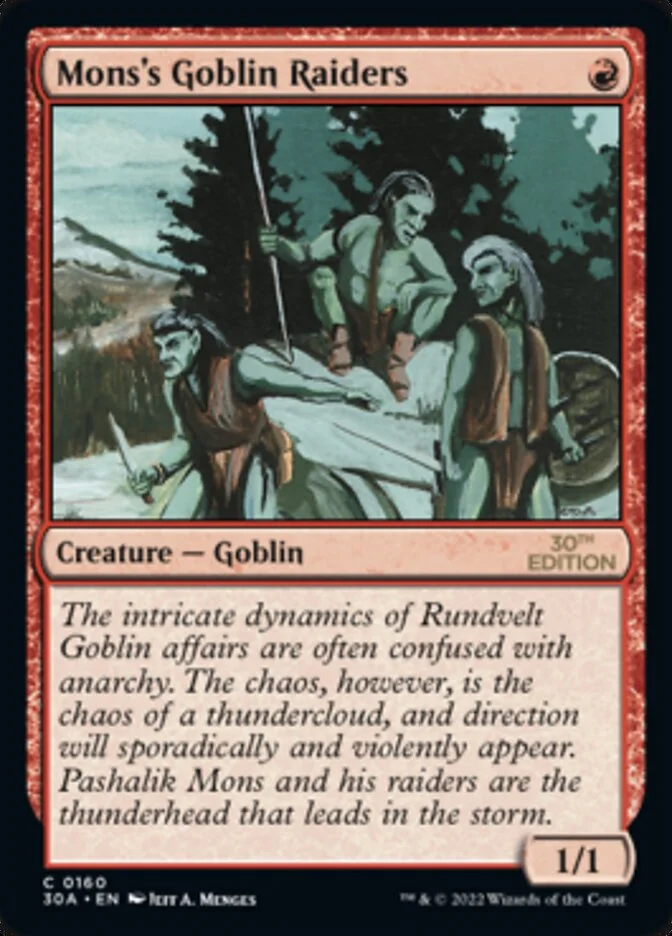 Mons's Goblin Raiders 「30A/160」「EN」