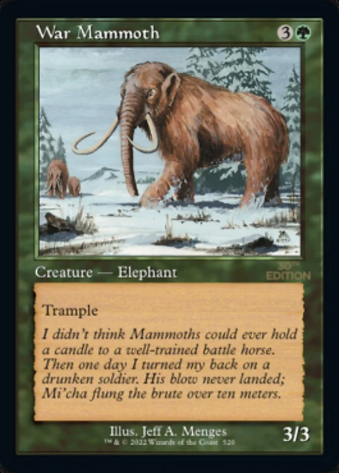 War Mammoth 「30A/520」「EN」