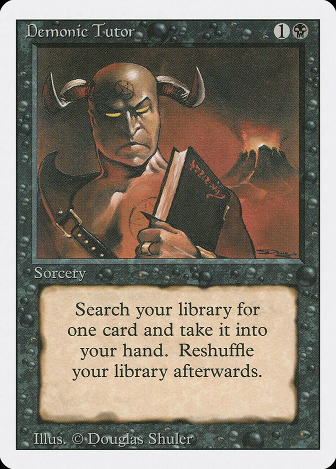 Demonic Tutor 「3ED/105」「EN」