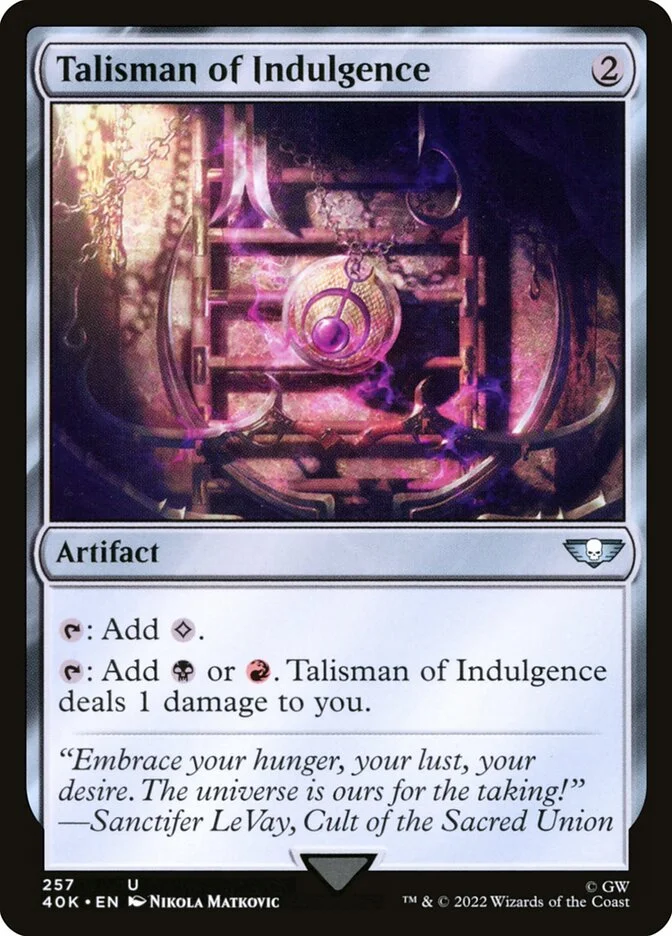 Talisman of Indulgence 「40K/257」「EN」