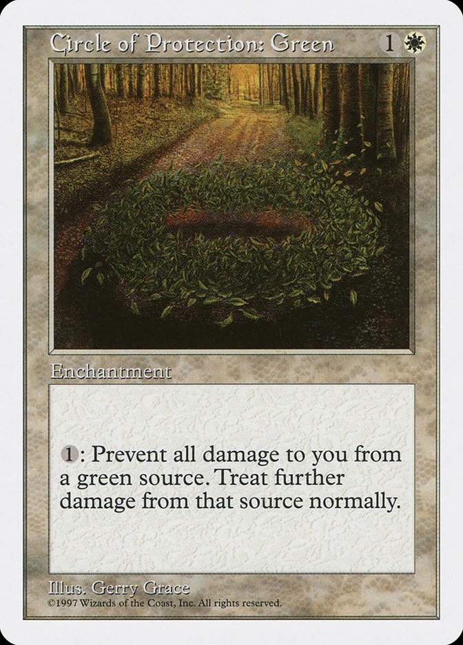 Circle of Protection: Green 「5ED/19」「EN」