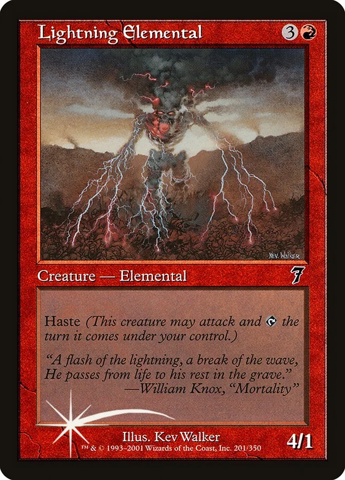 Lightning Elemental 「7ED/201★」「EN」