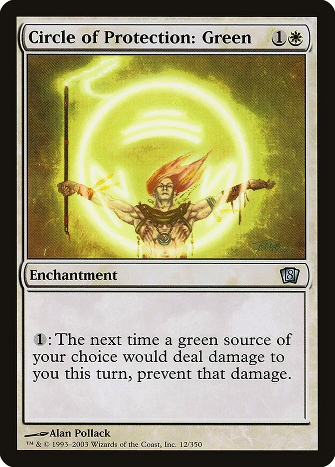 Circle of Protection: Green 「8ED/12★」「EN」
