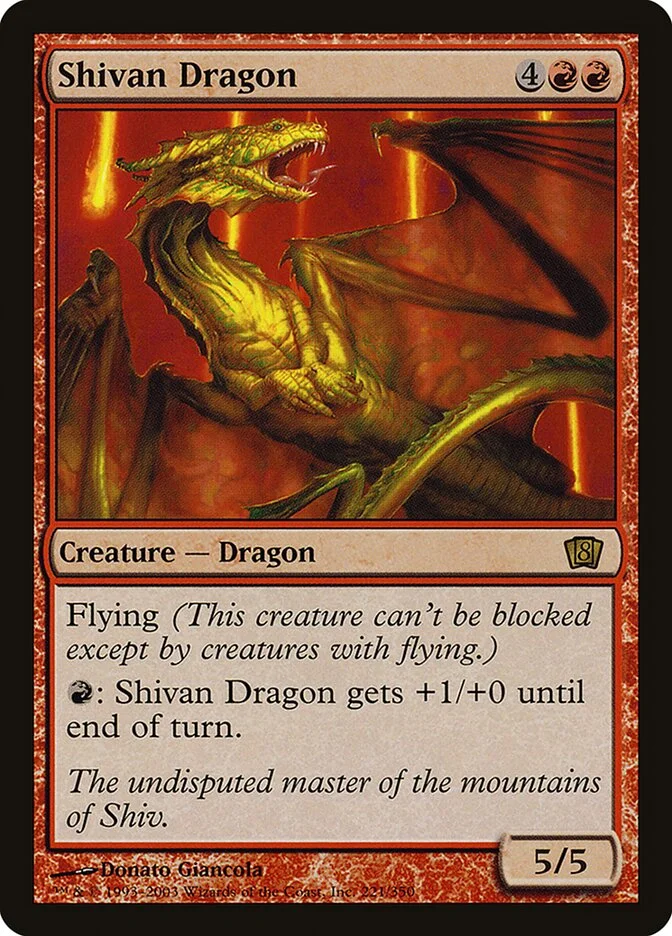 Shivan Dragon 「8ED/221★」「EN」