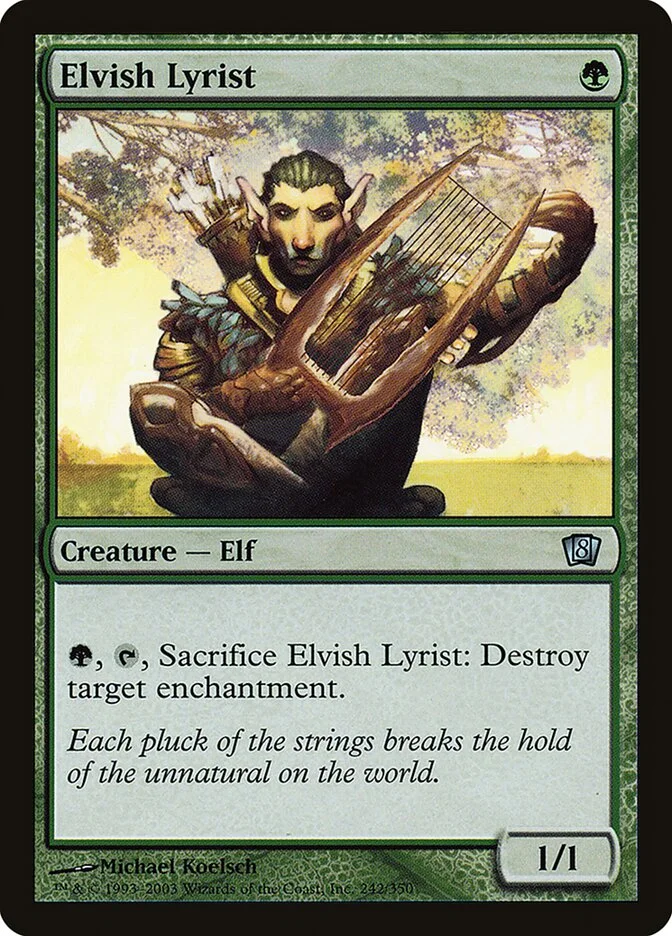 Elvish Lyrist 「8ED/242★」「EN」