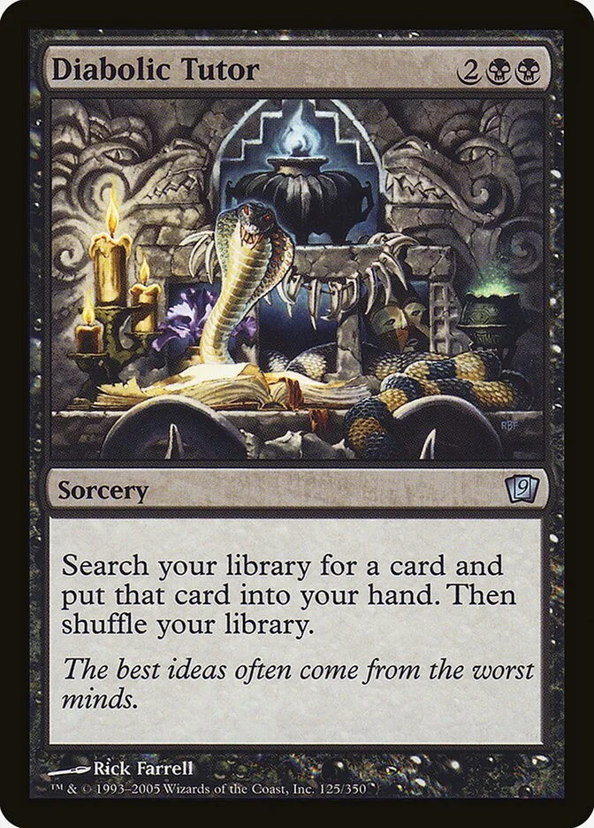 Diabolic Tutor 「9ED/125★」「EN」