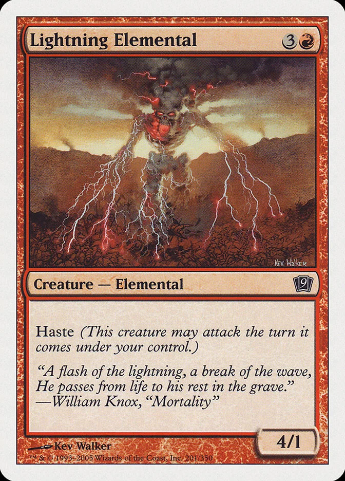 Lightning Elemental 「9ED/201」「EN」
