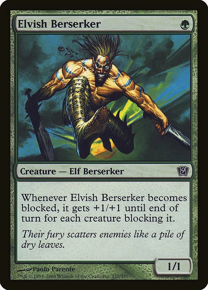 Elvish Berserker 「9ED/237★」「EN」