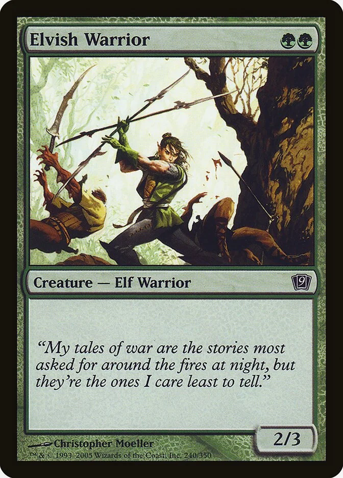 Elvish Warrior 「9ED/240★」「EN」